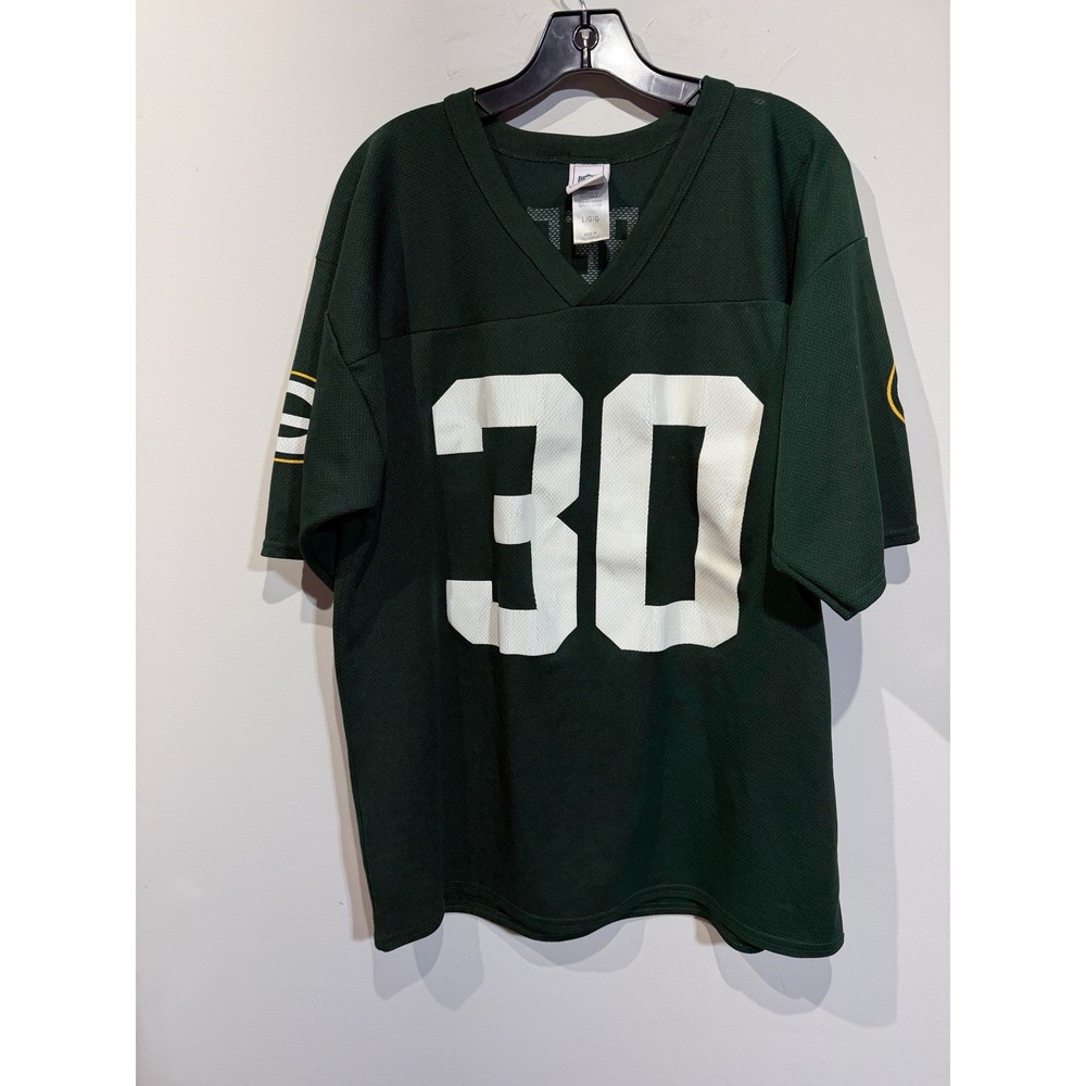 Vintage Green Bay Packers Ahman Green NFL Size L Jersey #30 Green/white